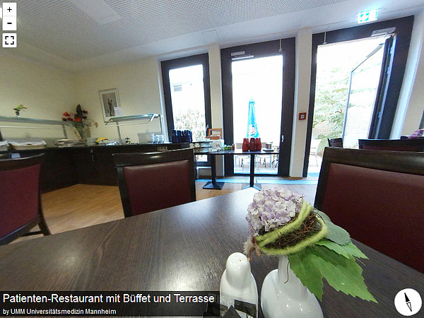 Patienten-Restaurant in 360° Ansicht - Klicken Sie zum Öffnen des Panoramas