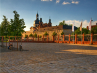 View on Jesuitenkirche from Palacegrounds